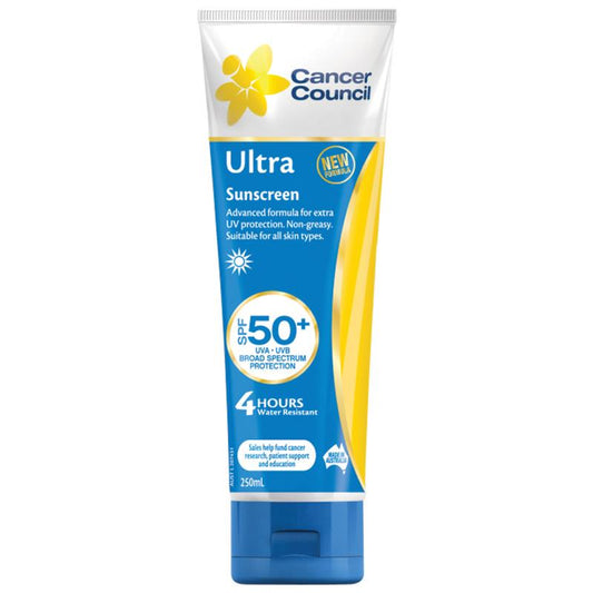 1325 CANCER COUNCIL SUNSCREEN 250ml TUBE ULTRA SPF 50+