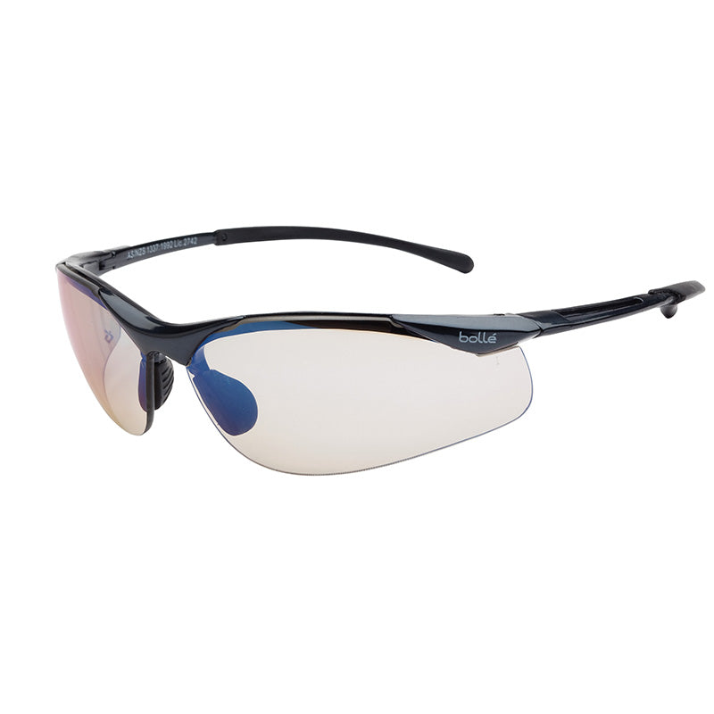 1615504 BOLLE CONTOUR DARK GUNMETAL FRAME ESP LENS (SIDEWINDER) SAFETY GLASSES