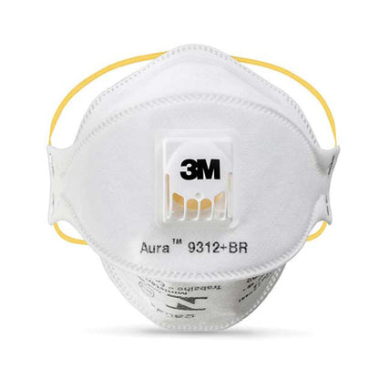 9312A+ 3M P1 DISP MASK FLAT FOLD VALVED BX10