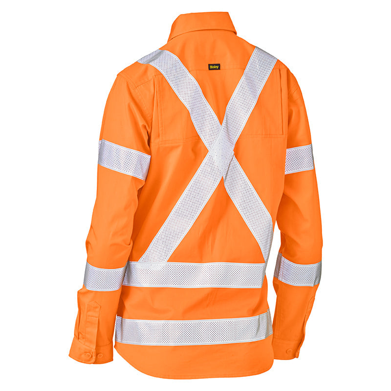 BL6166XT LADIES X TAPED LIGHTWEIGHT DRILL SHIRT