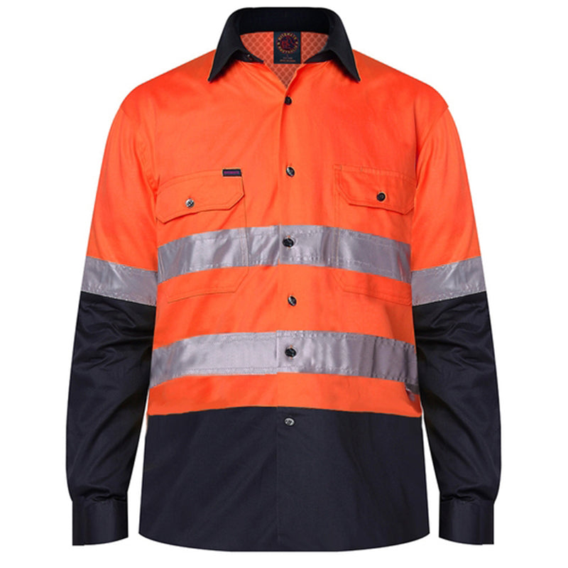 RM107V2R VENTED LIGHT WEIGHT L/S SHIRT CW TAPE