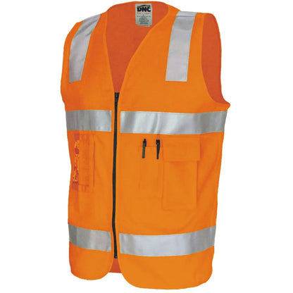 3809 D/N COTTON SAFETY VEST ANTISTAT WITH ZIP