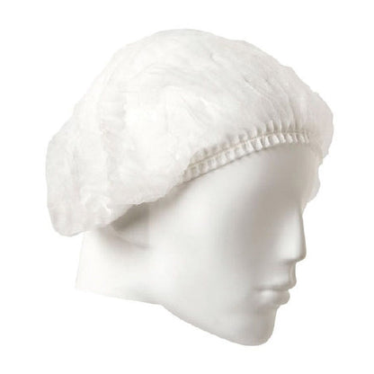 ARMOURWEAR 24″ HACCP CRIMPED BERET DISPOSABLE HAIR NETS WHITE 12 GSM BOX/1000