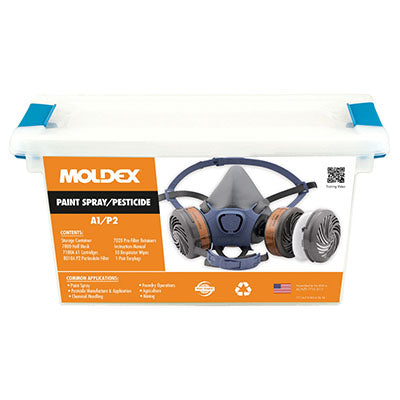 70113A MOLDEX 7000 SERIES HALF FACE RESPIRATOR KIT PAINT SPRAY/PESTICIDES LARGE