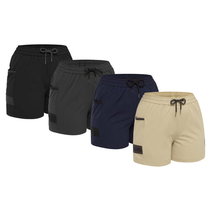 BSHL1331 LADIES FLX & MOVE 4-WAY STRETCH ELASTIC WAIST SHORT