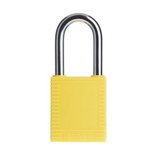 850820 BRADY SAFETY PADLOCK YELLOW 38mm SHACKLE KEYED DIFFERENTLY