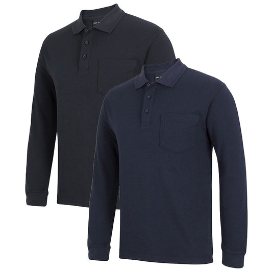 210PL JB POLO L/S WITH POCKET