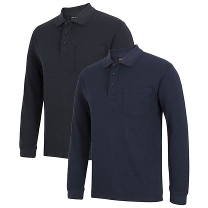 210PL JB POLO L/S WITH POCKET