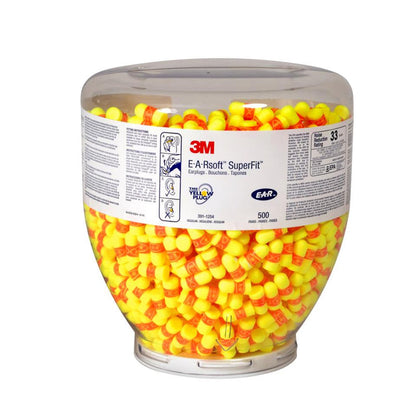 391-1254 3M SUPERFIT EARPLUGS DISPENSER REFILL 500 PR SLC27.7