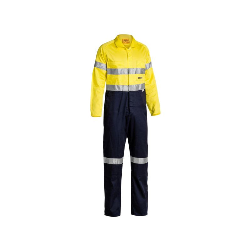 BC6719TW BISLEY 2TONE HI VIS LIGHT COVERALLS TAPED