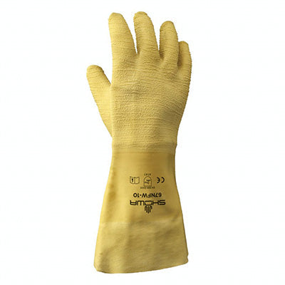 67NFW-10 SHOWA NITTY GRITTY RUBBER 14″ GAUNTLET WRINKLE FINISH SZ LGE (10)