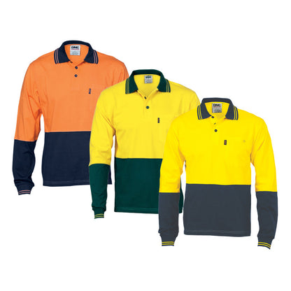 3846 2TONE HIVIZ COTTON JERSEY WITH MESH U/ARM LS