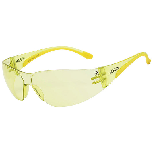 110A SCOPE LITE BOXA (MED) YELLOW TEMPLE AMBER ANTI FOG ANTI SCRATCH LENS SAFETY GLASSES