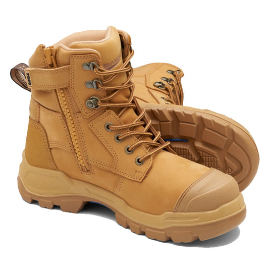 9060 BLUNDSTONE ROTOFLEX UNISEX 150mm LACE UP ZIP SIDED BOOT
