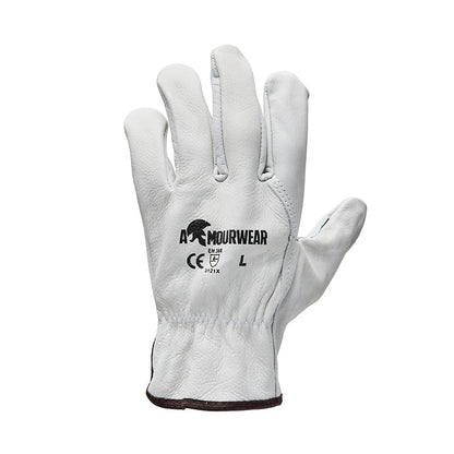 F12-1HL ARMOURWEAR RIGGERS GLOVE COW HIDE BEIGE LARGE        #