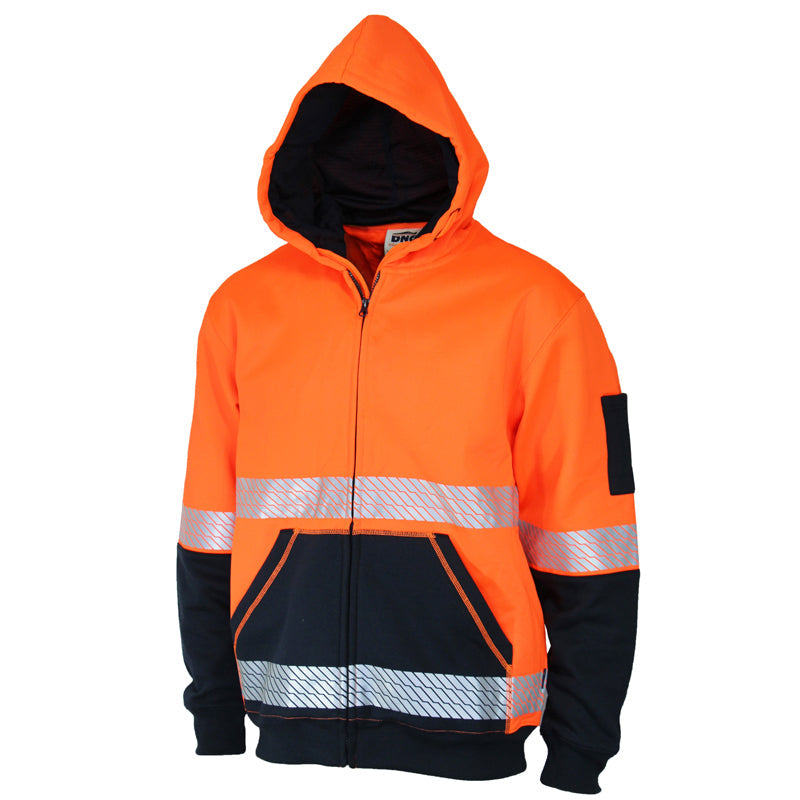 3530 DNC HI VIS SEGMENTED TAPE FULL ZIP HOODIE