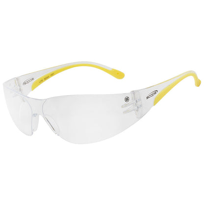 110C SCOPE LITE BOXA (MED) YELLOW TEMPLE CLEAR ANTI FOG ANTI SCRATCH LENS SAFETY GLASSES