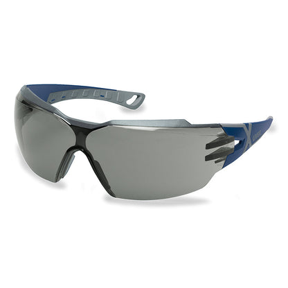 9198-301 UVEX PHEOS CX2 BLUE/GREY, GREY 14% SAPPHIRE (HC3000) LENS SAFETY GLASSES