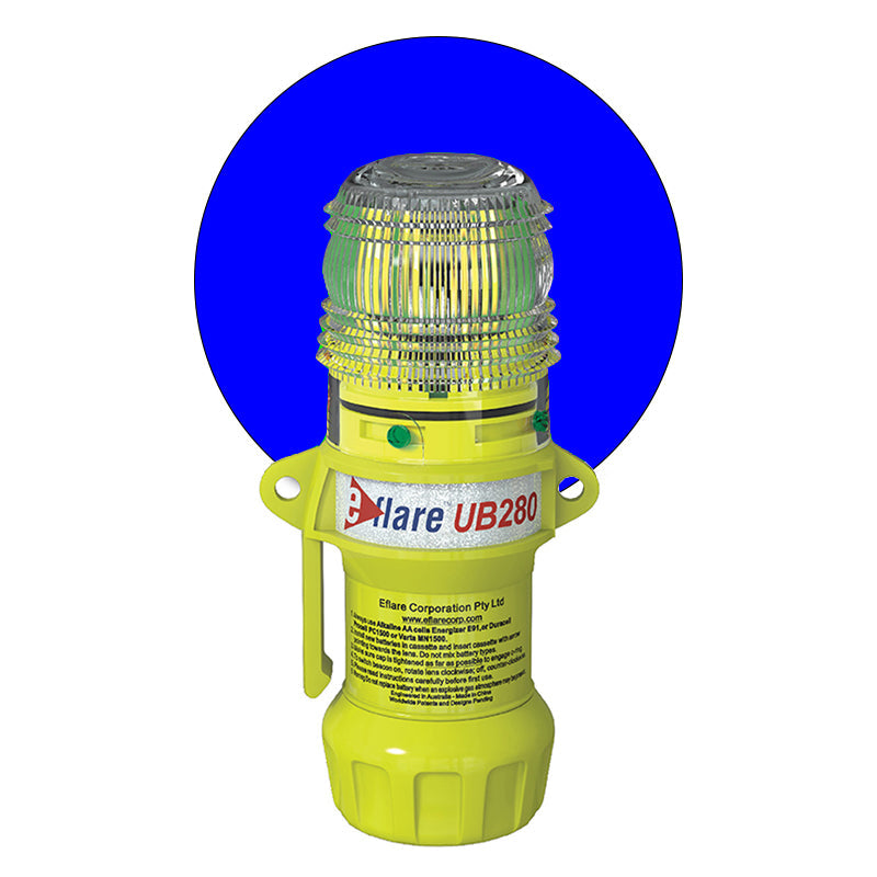 UB280B (AT280B) EFLARE BEACON STEADY ON OR FLASH BLUE 150mm
