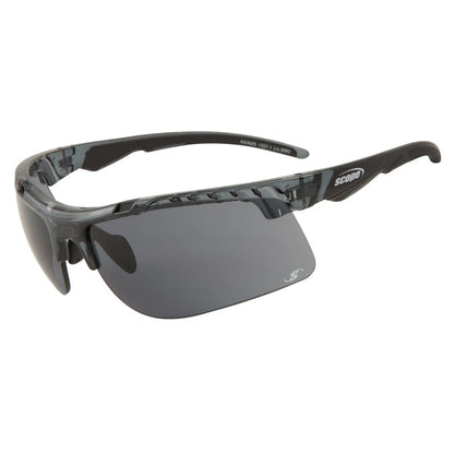 450CBS SCOPE STRIKER BLACK FRAME SMOKE LENS SAFETY GLASSES