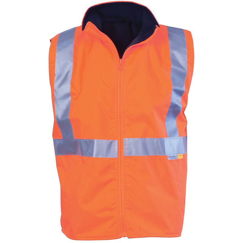 3865 HIVIZ WATERPROOF REVERSIBLE VEST W/TAPE & ZIP