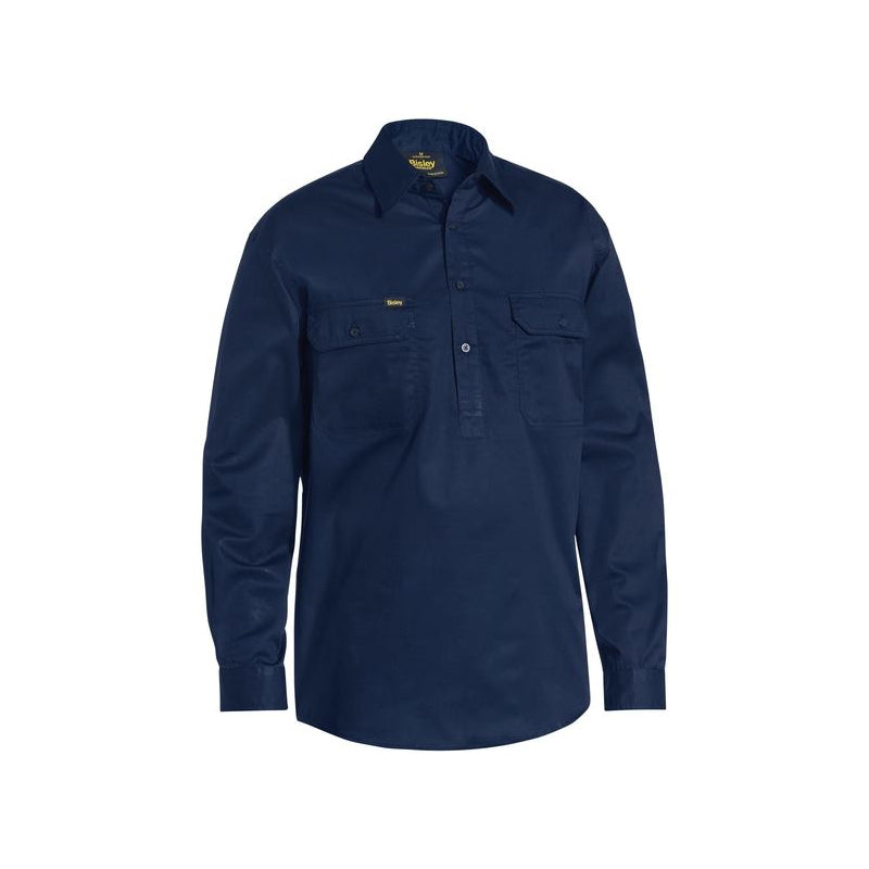 BSC6820 CLOSED FRONT COOL L/WEIGHT DRILL SHIRT