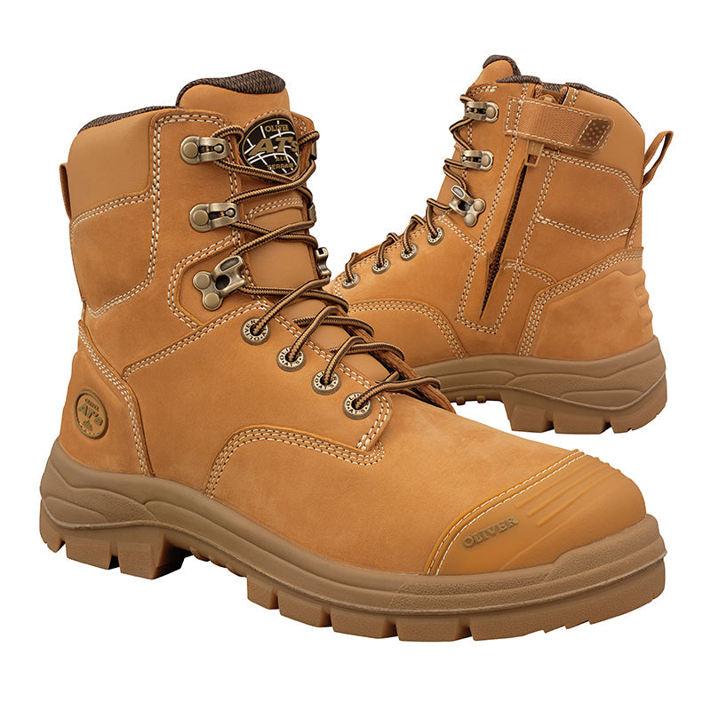 55-332Z OLIVER 150mm LACE UP ZIP SIDED BOOT WATER RESISTANT