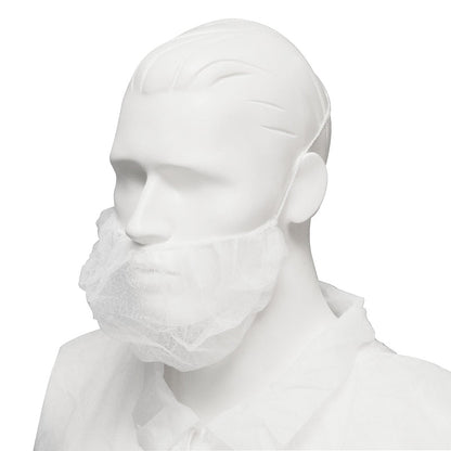 ARMOURWEAR HACCP SINGLE LOOP BEARD COVER WHITE 12 GSM CTN/500 PCS
