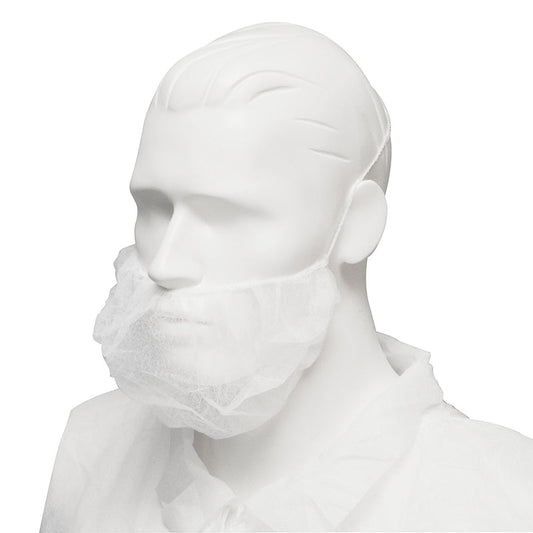 ARMOURWEAR HACCP SINGLE LOOP BEARD COVER WHITE 12 GSM CTN/500 PCS