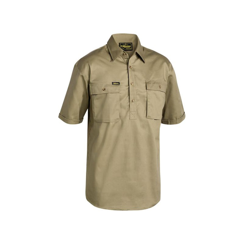 BSC1433 CLOSED FRONT SHORT SLEEVE DRILL SHIRT