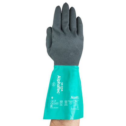 58-535B ALPHATEC CHEMICAL GLOVE ADDED GRIP EXTENDED CUFF
