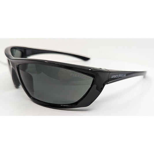 28321 ARMOURWEAR GLADIUS BLACK FRAME POLARISED DARK LENS SAFETY GLASSES