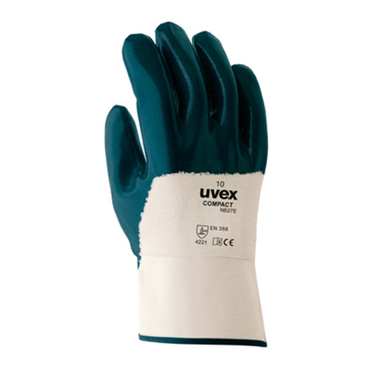 NB27EF3 UVEX COMPACT GLOVE PALM 1/2 BK SAFECUFF 27