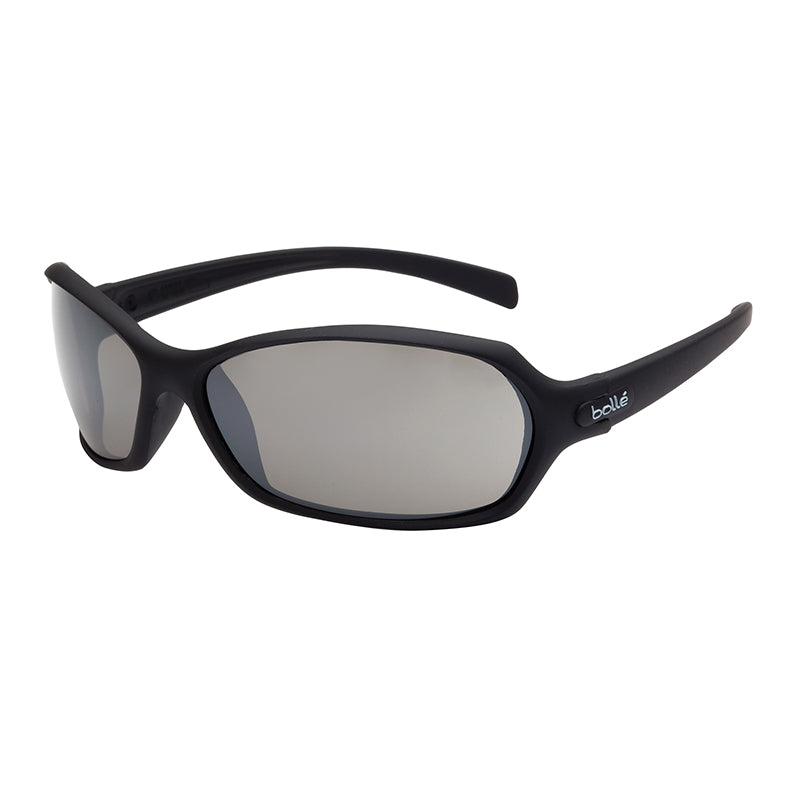 1662203 BOLLE HURRICANE BLACK VELVET FRAME SILVER FLASH SAFETY GLASSES
