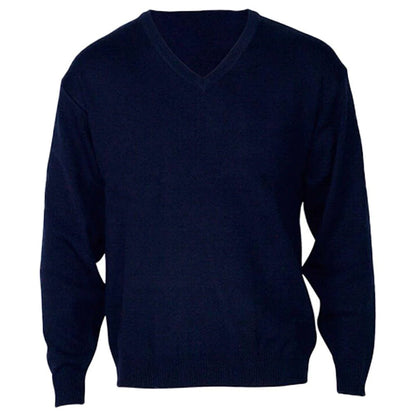 V26 INTERKNIT VNECK JUMPER 100% WOOL