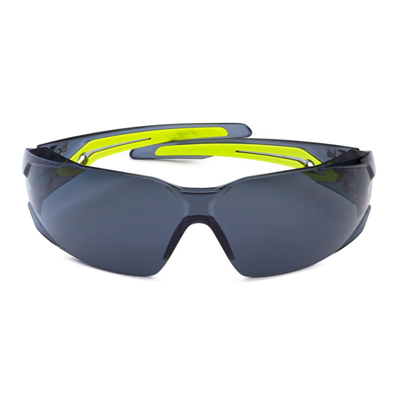 SILEXPSF BOLLE SILEX SMOKE TRANSLUCENT YELLOW TEMPLES ANTI-SCRATCH ANTI-FOG SMOKE LENS SAFETY GLASSES
