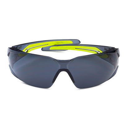 SILEXPSF BOLLE SILEX SMOKE TRANSLUCENT YELLOW TEMPLES ANTI-SCRATCH ANTI-FOG SMOKE LENS SAFETY GLASSES