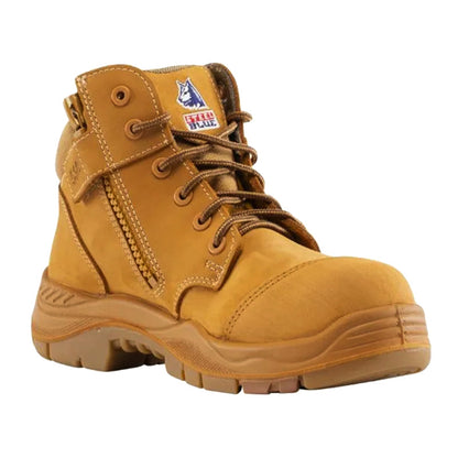 317538 STEEL BLUE PARKES ZIP BOOT COMPOSITE TOE CAP HEAT RESISTANT ANTI STATIC
