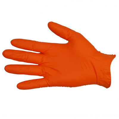 41135 RCR NITRILE ORANGE DISPOSABLE POWDER FREE GLOVES BOX/100 SMALL