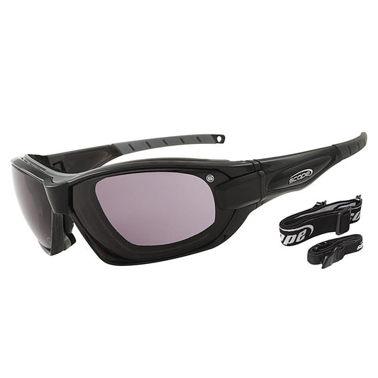 151S-G SCOPE GENISYS PLUS SMOKE LENS WITH GASKET + STRAP SAFETY GLASSES