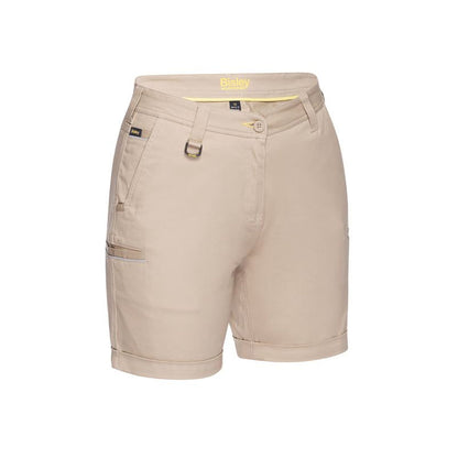 BSHL1015 BISLEY WOMENS STRETCH COTTON SHORTS