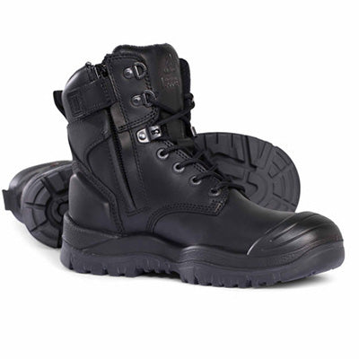 561020 HIGH ANKLE ZIP SIDE BOOT WITH SCUFF CAP