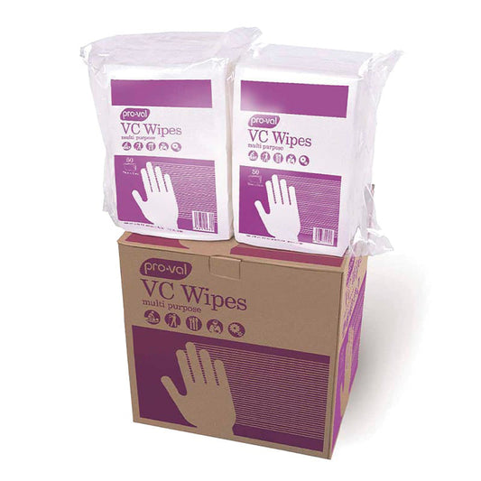 RCR PRO-VAL WIPES 60cm x 32cm WHITE CTN=600 WIPES