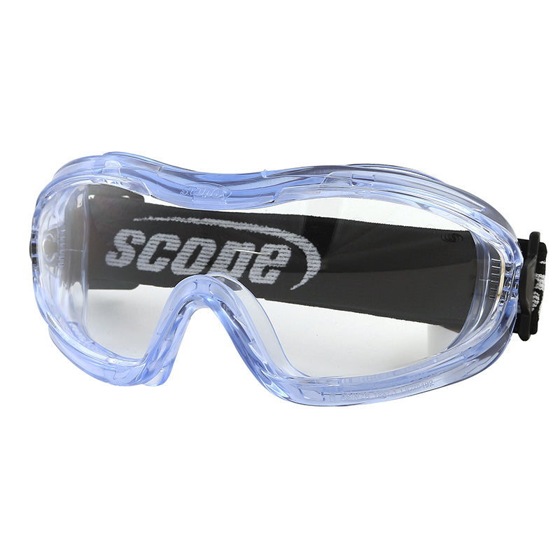 330CIB SCOPE FUSION ICE BLUE FRAME ANTI FOG ANTI SCRATCH CLEAR LENS SAFETY GOGGLES