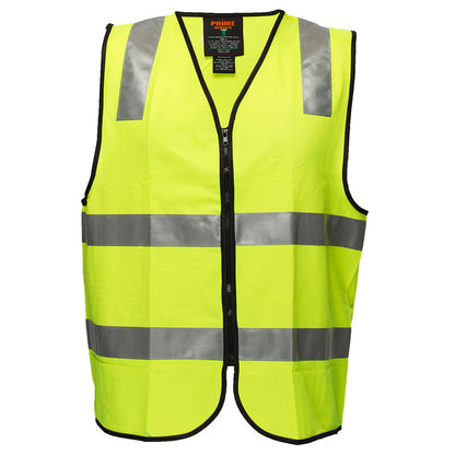 MZ102 HI-VIS VEST WITH 3M TAPE-ZIP CLOSE #