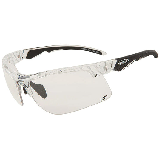 450CC SCOPE STRIKER CLEAR FRAME AND LENS SAFETY GLASSES