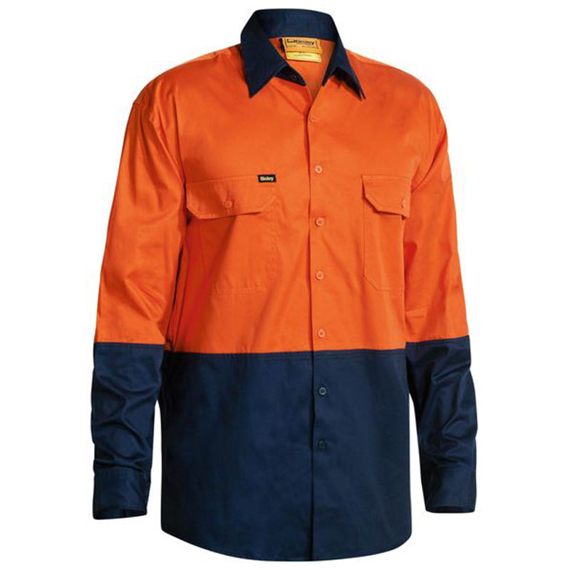 BS6895 2TONE HI VIS COOL LW MESH VENT DRILL L/S