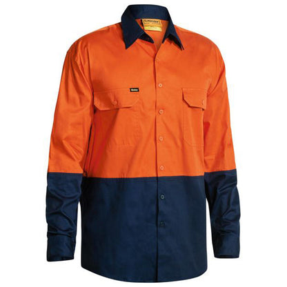 BS6895 2TONE HI VIS COOL LW MESH VENT DRILL L/S