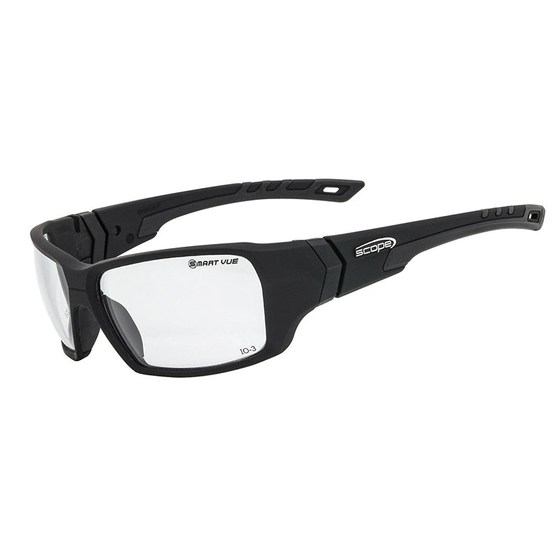 840SV SCOPE RANGER FROZEN BLACK FRAME SMART VUE PHOTOCHROMIC LENS SAFETY GLASSES