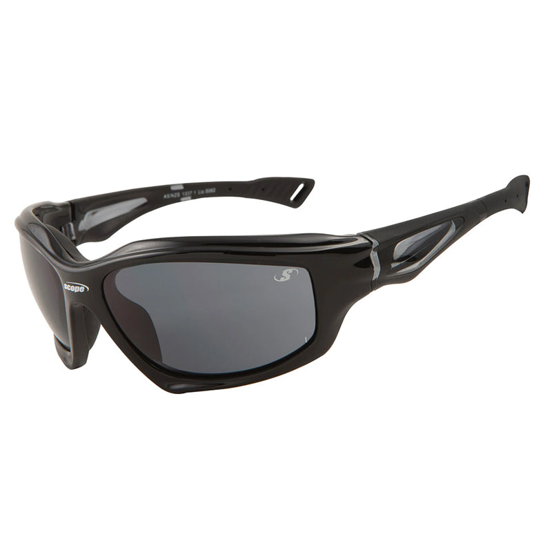 950BS SCOPE BEAST BLACK FRAME SMOKE LENS SAFETY GLASSES